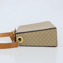 CELINE Macadam Canvas Shoulder Bag PVC Leather Beige Gold Auth BAZ620A-5