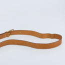 CELINE Macadam Canvas Shoulder Bag PVC Leather Beige Gold Auth BAZ620A-8