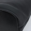 CELINE Circle Shoulder Bag Leather Black Gold Auth BAZ623A-16