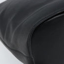 CELINE Circle Shoulder Bag Leather Black Gold Auth BAZ623A-17
