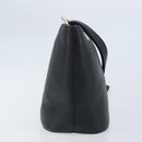 CELINE Circle Shoulder Bag Leather Black Gold Auth BAZ623A-4