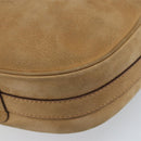 CELINE Shoulder Bag Leather Beige Gold Auth BAZ624A-16