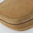 CELINE Shoulder Bag Leather Beige Gold Auth BAZ624A-17