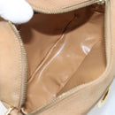 CELINE Shoulder Bag Leather Beige Gold Auth BAZ624A-10