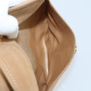 CELINE Shoulder Bag Leather Beige Gold Auth BAZ624A-22