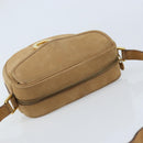 CELINE Shoulder Bag Leather Beige Gold Auth BAZ624A-6