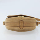 CELINE Shoulder Bag Leather Beige Gold Auth BAZ624A-5