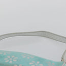 CELINE Accessory Pouch Suede Light Blue Silver Auth BAZ625A-8