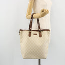 GUCCI GG Supreme Tote Bag PVC Ivory Gold 189896 Auth BAZ627-22