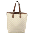 GUCCI GG Supreme Tote Bag PVC Ivory Gold 189896 Auth BAZ627-2