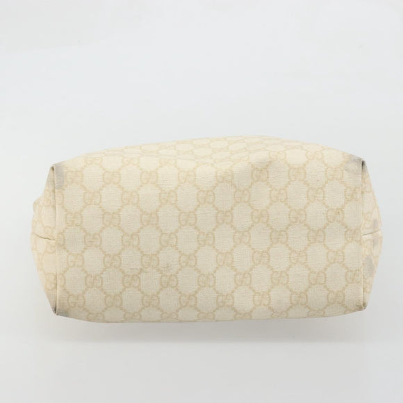 GUCCI GG Supreme Tote Bag PVC Ivory Gold 189896 Auth BAZ627