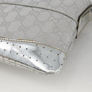 GUCCI GG Canvas Shoulder Bag Silver 147671 Auth BAZ628A-9