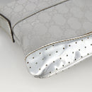 GUCCI GG Canvas Shoulder Bag Silver 147671 Auth BAZ628A-14