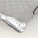 GUCCI GG Canvas Shoulder Bag Silver 147671 Auth BAZ628A-15