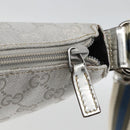 GUCCI GG Canvas Shoulder Bag Silver 147671 Auth BAZ628A-10