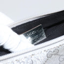 GUCCI GG Canvas Shoulder Bag Silver 147671 Auth BAZ628A-12
