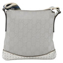 GUCCI GG Canvas Shoulder Bag Silver 147671 Auth BAZ628A-2