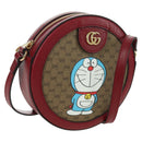 GUCCI Micro GG Supreme Doraemon x Fujiko-Pro Bag PVC Beige 625216 Auth BAZ631SM-1