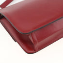Christian Dior Shoulder Bag Leather Red Gold Auth BAZ634-16
