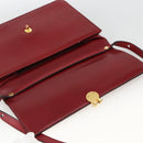 Christian Dior Shoulder Bag Leather Red Gold Auth BAZ634-10