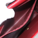 Christian Dior Shoulder Bag Leather Red Gold Auth BAZ634-12