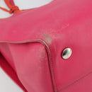 Christian Dior Tote Bag Leather Pink Silver Auth BAZ635A-14