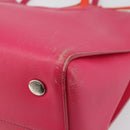 Christian Dior Tote Bag Leather Pink Silver Auth BAZ635A-15