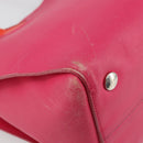 Christian Dior Tote Bag Leather Pink Silver Auth BAZ635A-16
