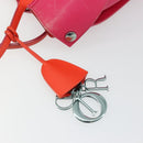 Christian Dior Tote Bag Leather Pink Silver Auth BAZ635A-10