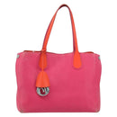 Christian Dior Tote Bag Leather Pink Silver Auth BAZ635A-13