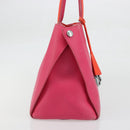 Christian Dior Tote Bag Leather Pink Silver Auth BAZ635A-3