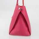 Christian Dior Tote Bag Leather Pink Silver Auth BAZ635A-4