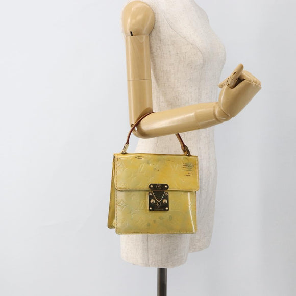 LOUIS VUITTON Monogram Vernis Spring Street Hand Bag Gris M91029 LV Auth BAZ638