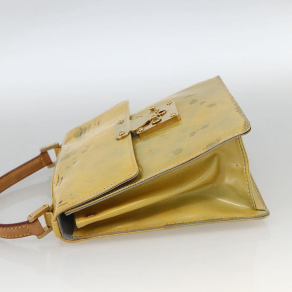 LOUIS VUITTON Monogram Vernis Spring Street Hand Bag Gris M91029 LV Auth BAZ638