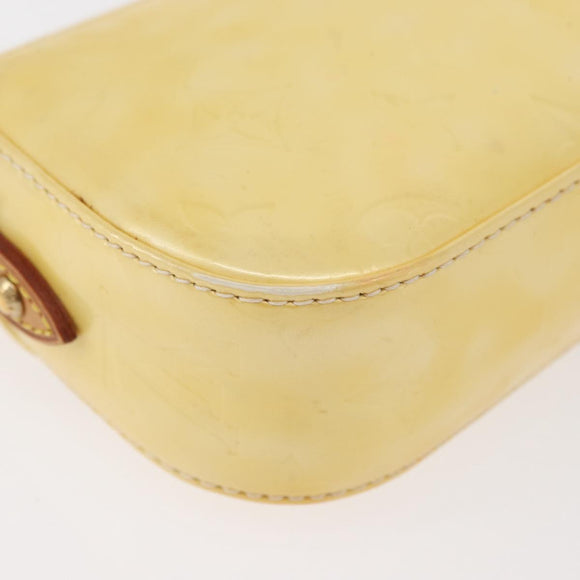LOUIS VUITTON Monogram Vernis Malibu Street Bag Perle M91507 LV Auth BAZ639