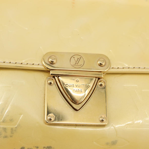 LOUIS VUITTON Monogram Vernis Malibu Street Bag Perle M91507 LV Auth BAZ639