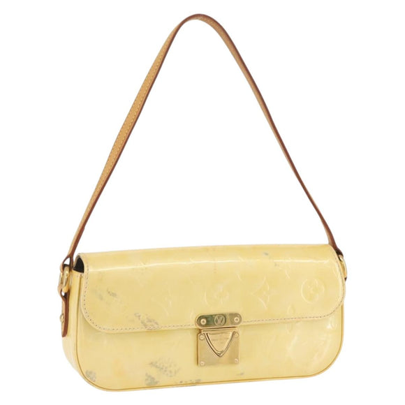 LOUIS VUITTON Monogram Vernis Malibu Street Bag Perle M91507 LV Auth BAZ639