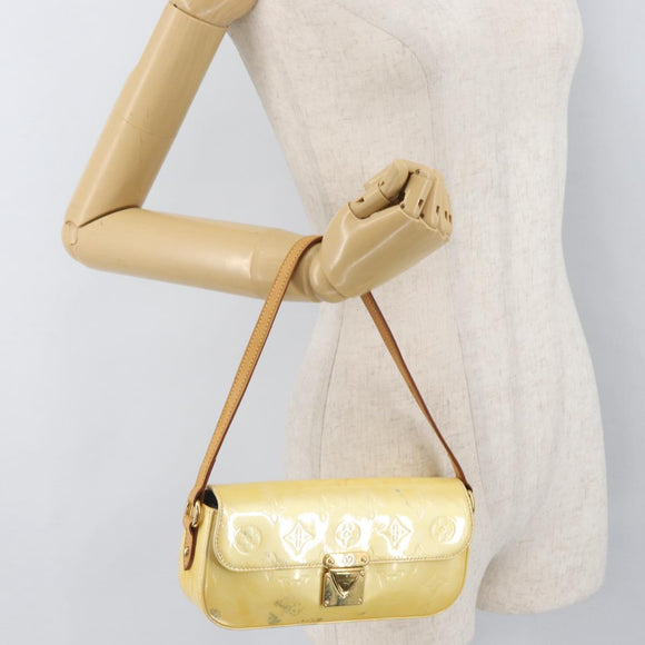 LOUIS VUITTON Monogram Vernis Malibu Street Bag Perle M91507 LV Auth BAZ639
