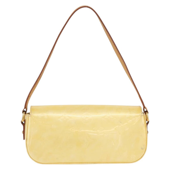 LOUIS VUITTON Monogram Vernis Malibu Street Bag Perle M91507 LV Auth BAZ639