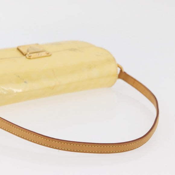 LOUIS VUITTON Monogram Vernis Malibu Street Bag Perle M91507 LV Auth BAZ639
