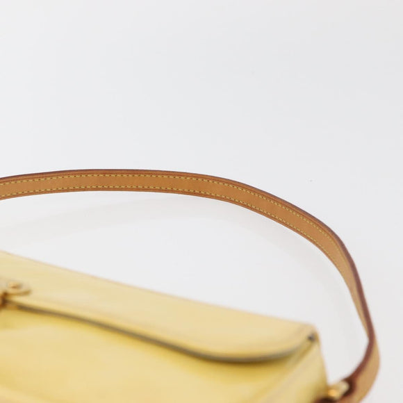LOUIS VUITTON Monogram Vernis Malibu Street Bag Perle M91507 LV Auth BAZ639