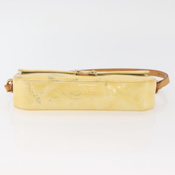 LOUIS VUITTON Monogram Vernis Malibu Street Bag Perle M91507 LV Auth BAZ639