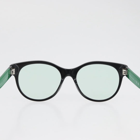 CHANEL COCO Mark Glasses plastic Green CC Auth BAZ663