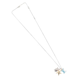 LOUIS VUITTON Watercolor Pendant LV Turtle metal Silver tone M00280 Auth BAZ666M - 0