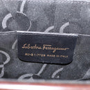 Salvatore Ferragamo Gancini Hand Bag Wood Brown Gold Auth BAZ667V-12