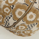 CHANEL Camelia Hand Bag Canvas Beige Gold CC Auth BAZ669V-13