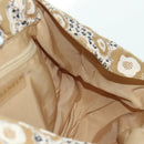 CHANEL Camelia Hand Bag Canvas Beige Gold CC Auth BAZ669V-18