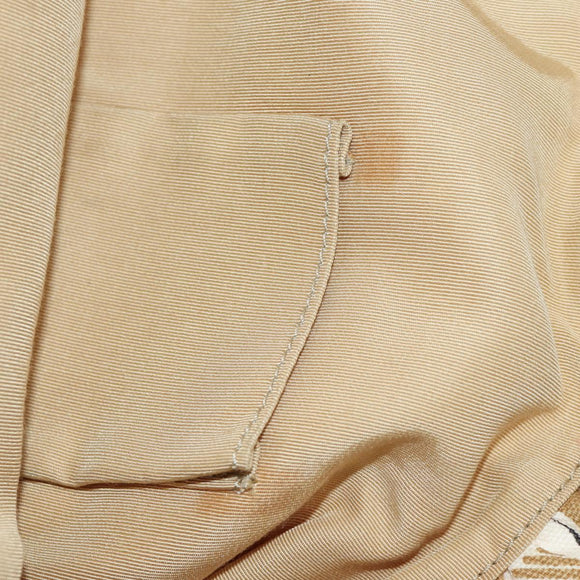 CHANEL Camelia Hand Bag Canvas Beige Gold CC Auth BAZ669V