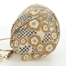 CHANEL Camelia Hand Bag Canvas Beige Gold CC Auth BAZ669V-4