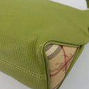BURBERRY Shoulder Bag Leather Green Auth BAZ684A-9